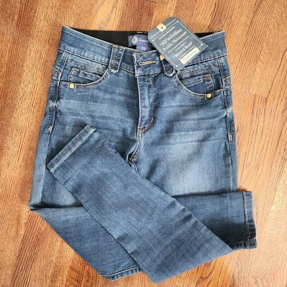 Democracy Women's Skinny Jeans - Blue Denim - Picture 2 of 8